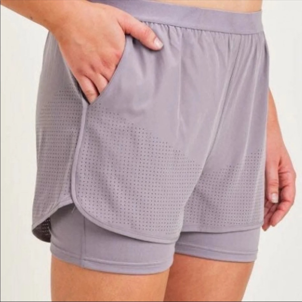 Mono B Lined Curvy Hybrid Active Shorts